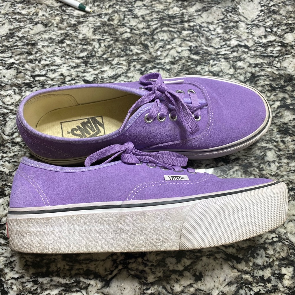 Purple platform Vans woman’s size 8.5.